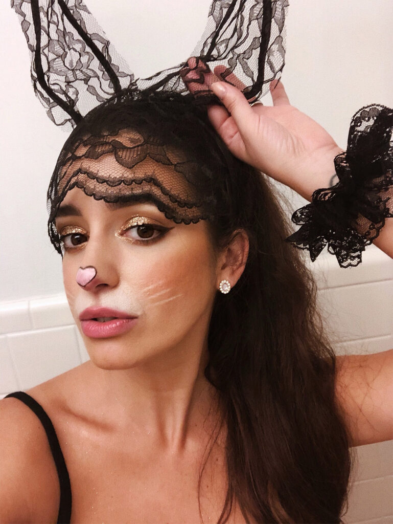 Last Minute Halloween Costume | DIY Lace Bunny Accessories - Laura Jade ...