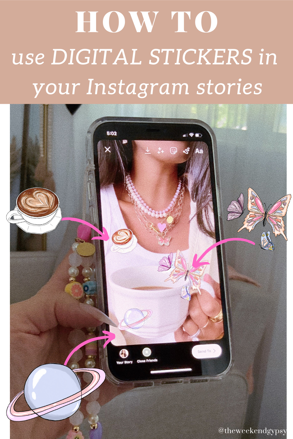 How To Use Digital Stickers In Your Instagram Stories - Laura Jade Prado