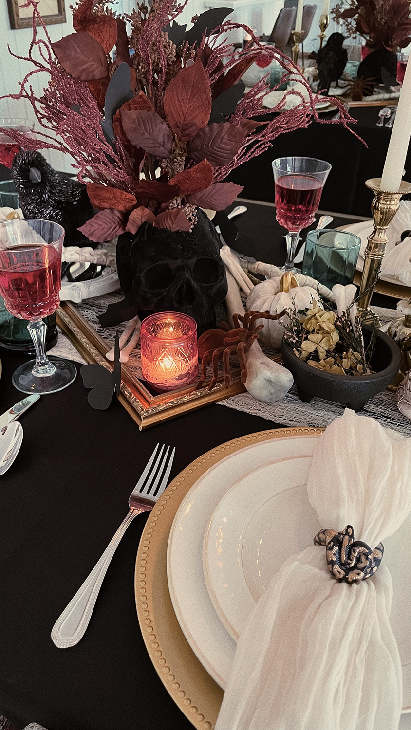 Spooky Chic Halloween Tablescape - Laura Jade Prado